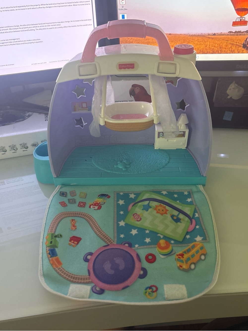 Fisher Price Little People Cuddle & Play Nursery Portable Playset Baby Set